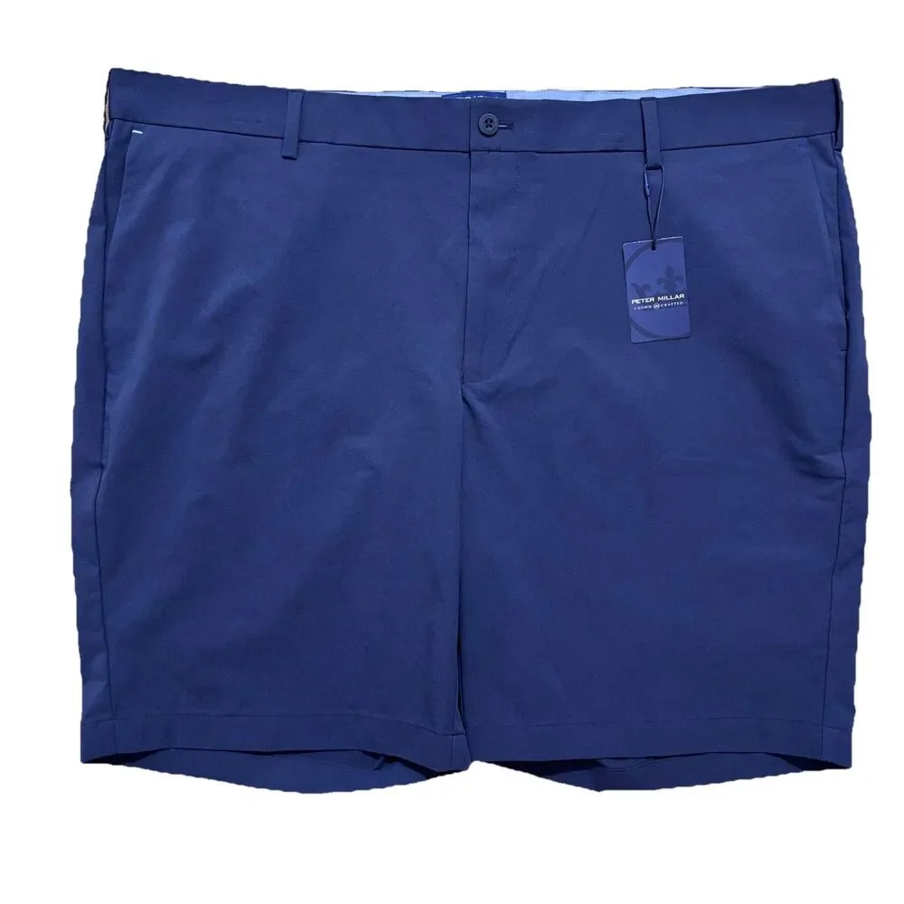 Peter Millar Crown Crafted Performance Shorts Men’s Sz 42 Navy Blue Golf NWT